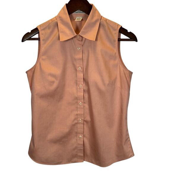 Brooks Brothers 346 Non-Iron Sleeveless Button Up Shirt Cotton Pink Women’s 4 - Picture 3 of 7